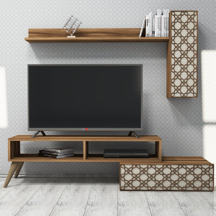 Hanah Home Planet - Mueble de TV Nogal y Crema Hanah Home Planet - Mueble de TV Nogal y Crema